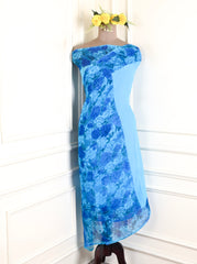 Crepe Blue Unstitched Suit