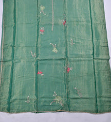 Shimmer Green Unstitched Suit