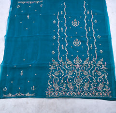 Glass Teal Blue Unstitched Suit