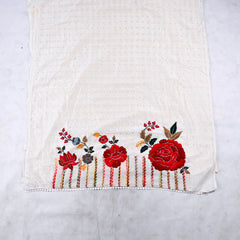 Mul Chanderi White Unstitched Suit