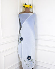 Mul Cotton White Unstitched Suit