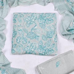 Muslin Grey Unstitched Suit