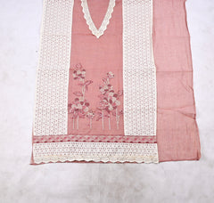 Mul Chanderi Pink Unstitched Suit