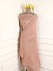 Twill Organza Beige Unstitched Suit