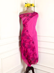 Crepe Magenta Unstitched Suit