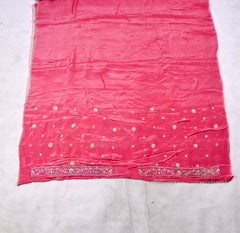Giraffe Shimmer Pink Unstitched Suit