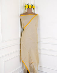 Organza Beige Unstitched Suit