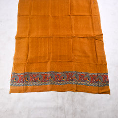 Maheshwari Cotton Mustard Yellow Unstitched Suit