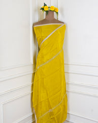 Crepe Yellow Unstitched Suit