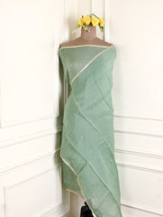 Twill Organza Mehandi Unstitched Suit