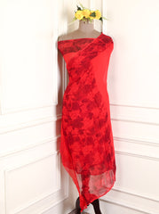 Crepe Red Unstitched Suit