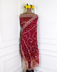 Glass Shimmer Brown Unstitched Suit