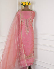 Crush Peach Unstitched Suit