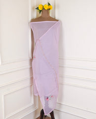 Organza Lavender Unstitched Suit