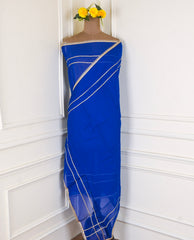 Organza Blue Unstitched Suit