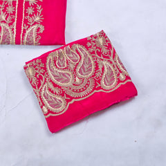 Organza Pink Unstitched Suit