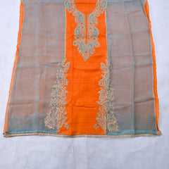 Khadi Orange Unstitched Suit