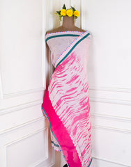 Twill Organza Pink Unstitched Suit