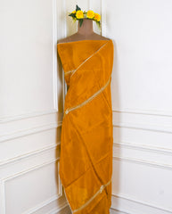 Crepe Mustard Yellow Unstitched Suit