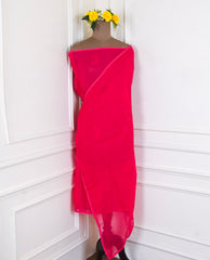 Organza Pink Unstitched Suit