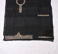 Silk Black Unstitched Suit
