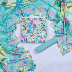 Brasso Powder Blue Unstitched Suit