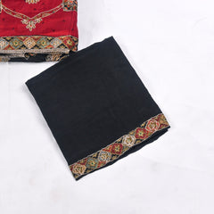 Organza Black Unstitched Suit
