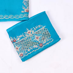 Twill Organza Sky Blue Unstitched Suit