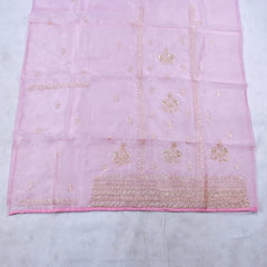 Glass Pink Unstitched Lehenga Suit