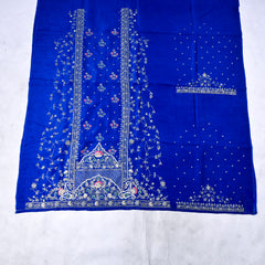 Khadi Blue Unstitched Suit