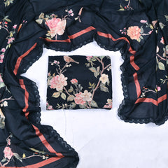 Crepe Black Unstitched Suit