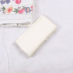 Organza White Unstitched Suit