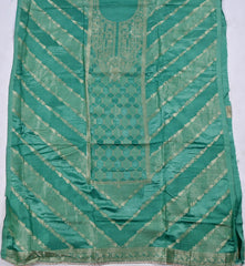 Banarasi Sea Green Unstitched Suit