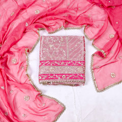 Giraffe Shimmer Pink Unstitched Suit