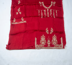 Gavadin Silk Maroon Unstitched Suit