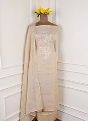 Linen Beige Unstitched Suit