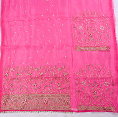 Glass Shimmer Pink Unstitched Suit