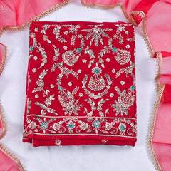 Glass Red Unstitched Suit
