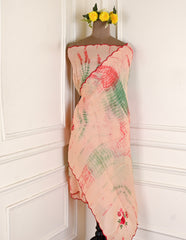 Twill Organza Peach Unstitched Suit