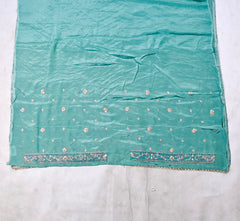 Giraffe Shimmer Ferozi Unstitched Suit