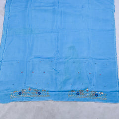 Khadi Silk Sky Blue Unstitched Suit