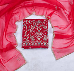 Glass Red Unstitched Suit