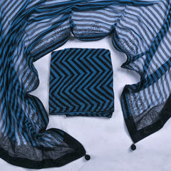 Crepe Blue Unstitched Suit