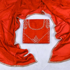 Crepe Rust Unstitched Suit