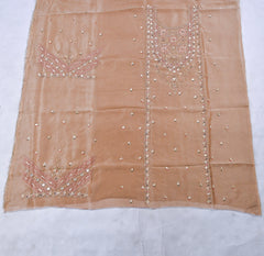 Shimmer Beige Unstitched Suit