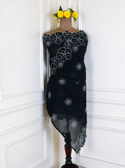 Cotton black Unstitched Suit