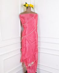 Crepe Onion Pink Unstitched Suit