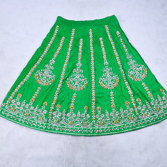 Khadi Yellow Unstitched Lehenga Suit