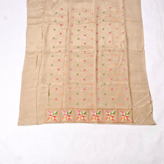 Crepe Beige Unstitched Suit