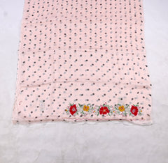 Twill Organza Light Peach Unstitched Suit